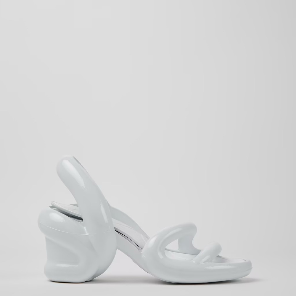 Camper Kobarah Bio Blanco Shiny Sandals size 9